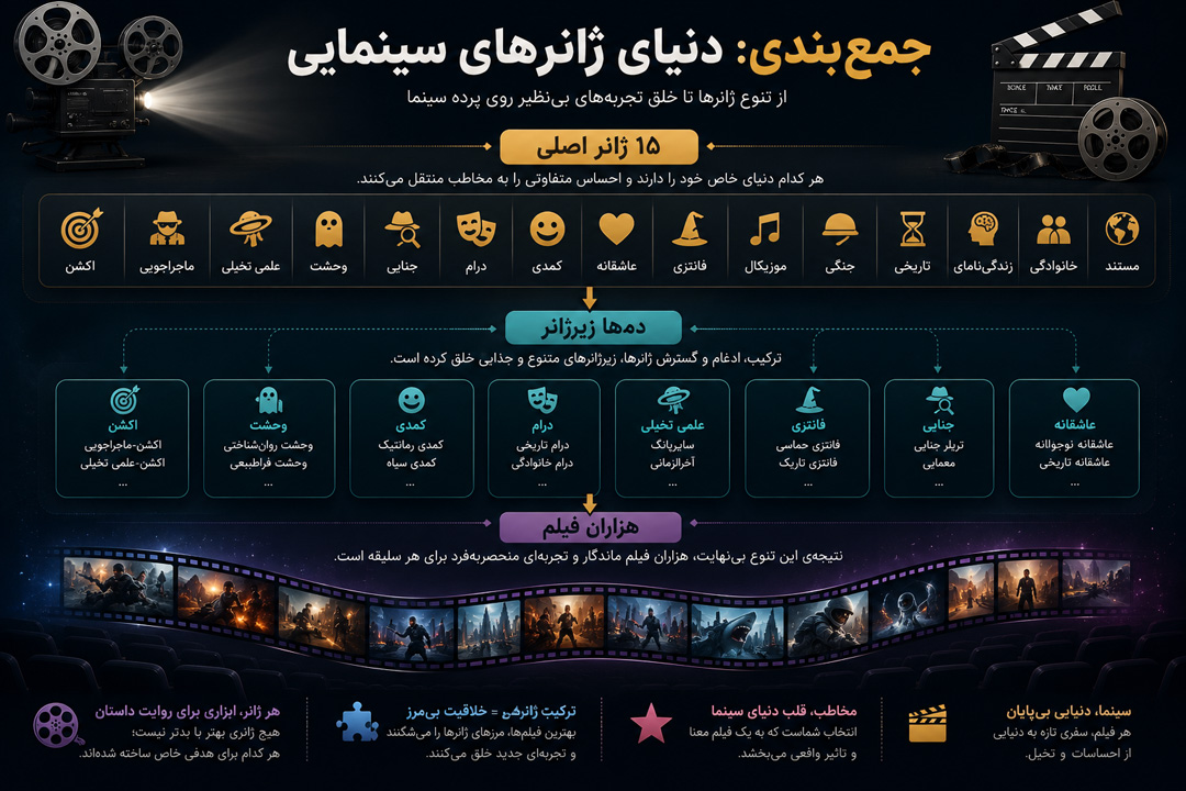 اینفوگرافیک ژانر ها فیلم